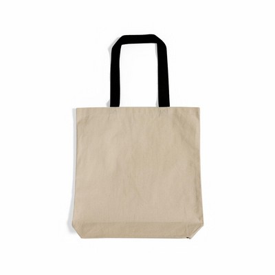 Two-Tone Cotton Canvas Tote Bag