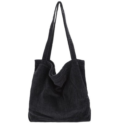 Corduroy Shoulder Tote Bag