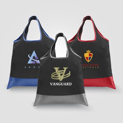 Zurich - Foldaway Shopping Tote Bag - 210D Polyester, 420D RipStop Trim - Full-Color Inkjet