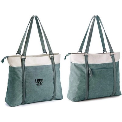 Women Canvas Laptop Tote Bag