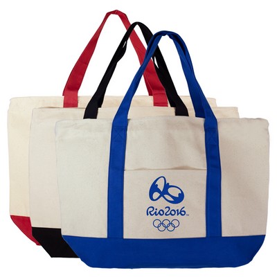 IslandLife Deluxe 22? Zippered Canvas Tote with Front Pocket