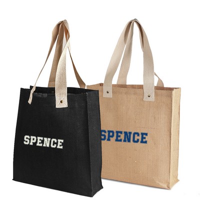 Eco-Friendly Jute Burlap Tote Bag with Rope Handles Reusable Jute Gift Bag