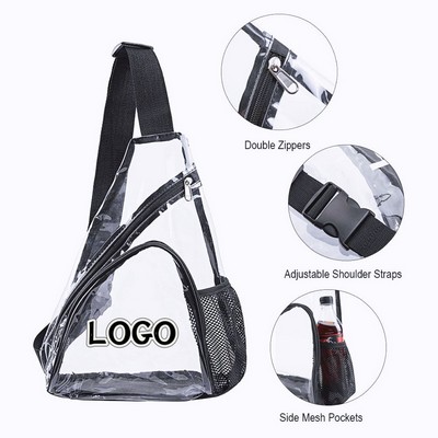 Clear PVC Crossbody Shoulder Bag