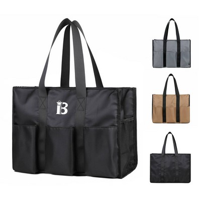 Multi Pocket Oxford Tote Bag
