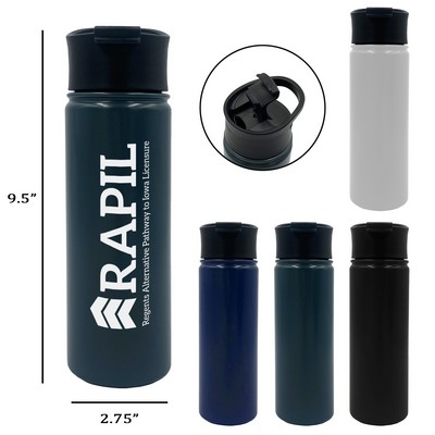 Cascade 20 oz. Vacuum Stainless Steel Water Bottle