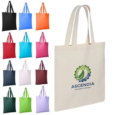Economy Custom Natural Color Tote Bags