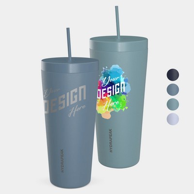 25 oz Hydrapeak® Stainless Steel Insulated Tumbler w/ Lid and Straw