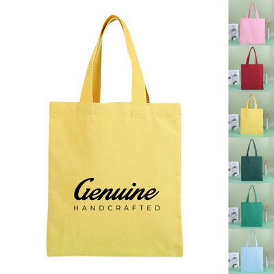 Flat Canvas Shopping Tote Bag