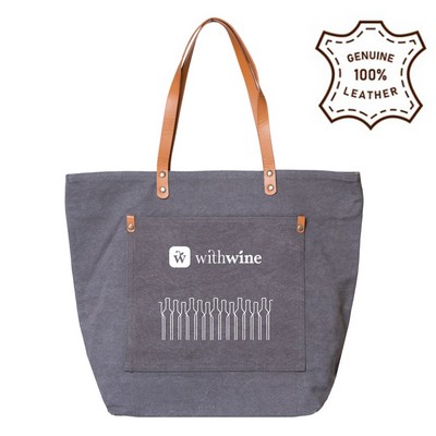 Leather Handle Sands Tote