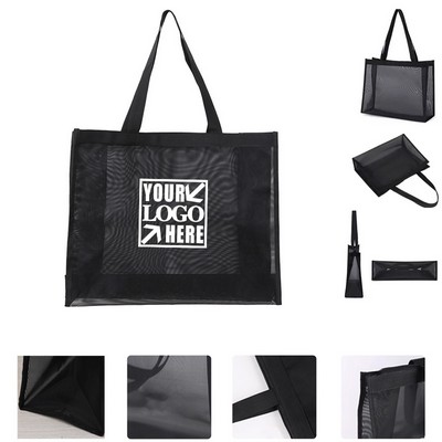 Beach Travel Nylon Mesh Shopping Bag