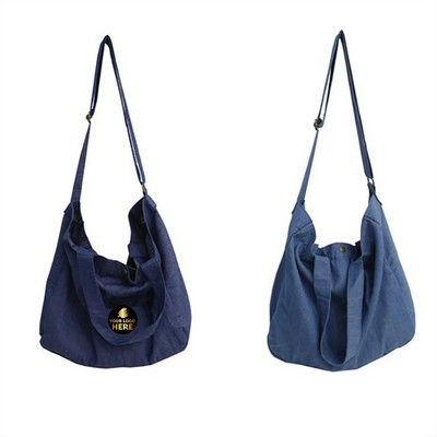 Vintage Chic Denim Double-Wear Tote
