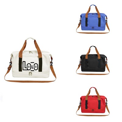 Large Capacity Canvas Yoga & Swim Gym Bag