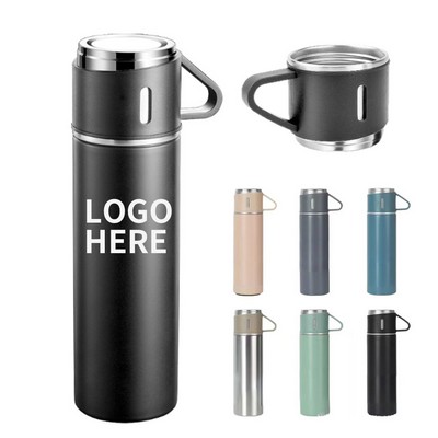 Double-Walled Vacuum Flask with Lid