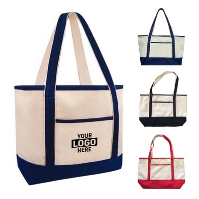 Large Cotton Canvas Tote