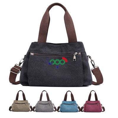 Secure Duckcloth Strap Tote