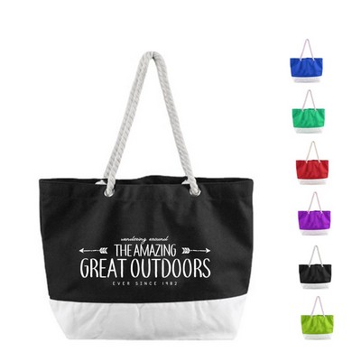 Nautical Style Canvas Boat Tote Bag