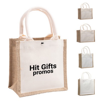 Two-tone Linen Tote Bag