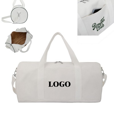 Embroidery Canvas Travel Fitness Bag