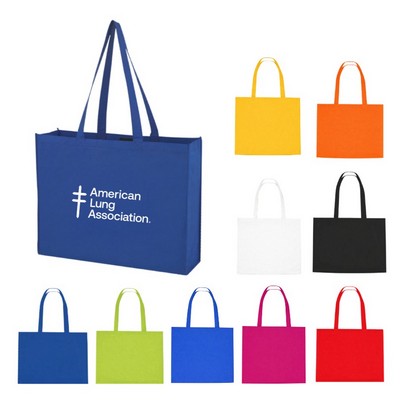 18" x 14" Non-Woven Shopper Tote Bag – Reusable Polypropylene Promotional Grocery Bag