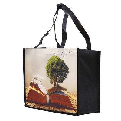 Extra Wide Full Color Tote Bag with 6" Gusset