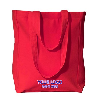 Canvas Tote Bags, Natural color 14" handle shopping Carrybag