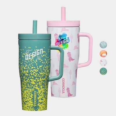 22 oz Corkcicle® Stainless Steel Triple Insulated Sunny Summer Cruiser Tumbler with Leakproof Lid