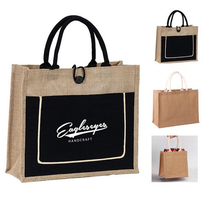 Environmental Jute Shopping Tote Bag