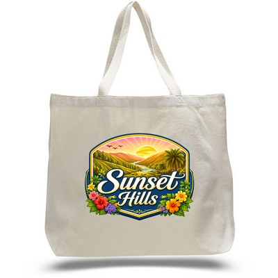 12 Oz. Canvas Jumbo Tote Bag(20"W X 15"H X 5" )