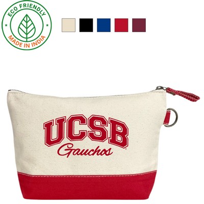 Premium Travel Canvas Pouch | Toiletry Tech Organizer Kit Red (11x7x3)