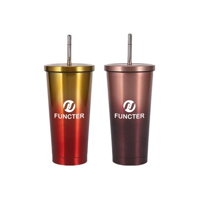 16 oz.Vacuum Insulated Travel Coffe Tumbler W/ Straw