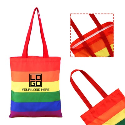 Rainbow Pride Canvas Tote Bag