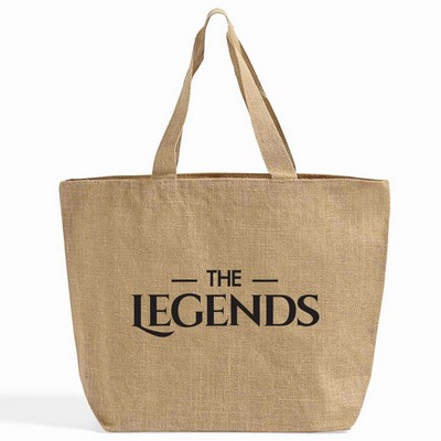 Jumbo Jute Tote w/ Lining