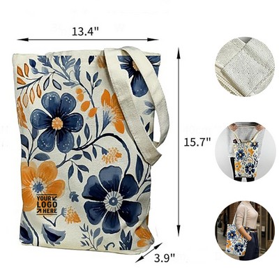 Eco-Friendly Cotton Canvas Tote Bag with Adjustable Strap