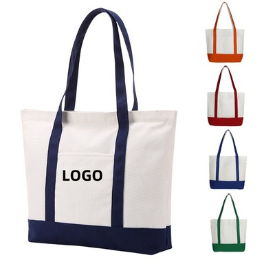 Canvas Tote Bag with Pocket
