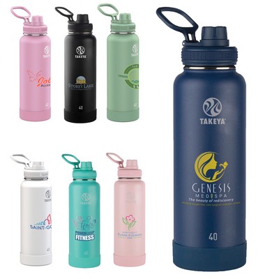 Takeya® 40 oz. Water Bottle with Actives Insulated Spout Lid™, Full Color Digital