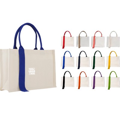 Handheld Ribbon Canvas Tote