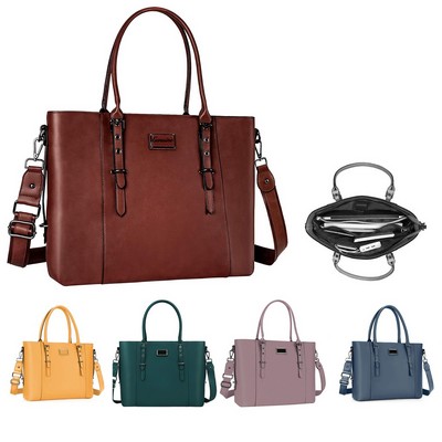 Pu Leather Laptop Tote Bag