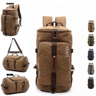 3-in-1 Canvas Weekender Travel Duffel Bag