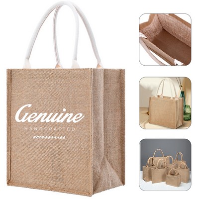 Natural Jute Rustic Tote Bag