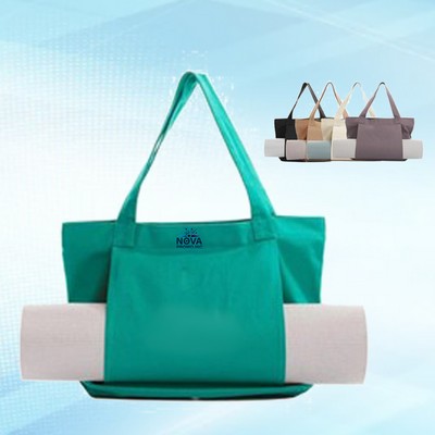 Yoga Mat Canvas Carry Bag with Adjustable Straps for Convenient Storage and Easy Transport