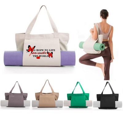 Canvas Bag with Yoga Mat Carrier